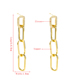 Fashion Gold Color Copper Micro-inlaid Zircon Chain Tassel Earrings