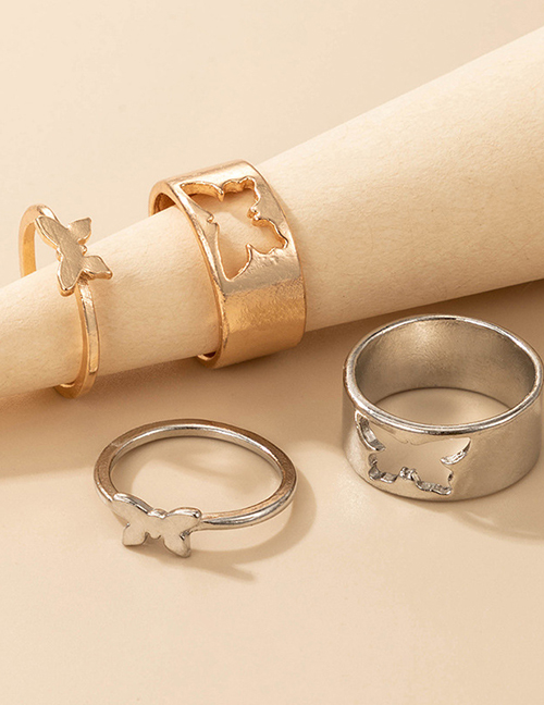 Fashion Dolphin Hollow Dolphin Ring Set