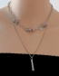 Fashion Silver Color Metallic Titanium Steel Chain Winding Multilayer Necklace