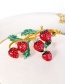Fashion Red What's More The Dual-use Strawberry Brooch Necklace