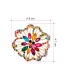Fashion Color Alloy Diamond Flower Brooch Necklace Dual Use