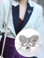Fashion Silver Color Alloy Diamond Butterfly Brooch Necklace Dual Use