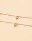 Fashion Gold Color Alloy Double Layer Star Drop Pendant Necklace