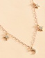 Fashion Gold Color Alloy Crescent Star Necklace