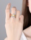 Fashion White Gold + Gold S925 Sterling Silver Color Matching Ring