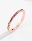 Fashion Rose Gold S925 Sterling Silver Gold-plated And Colorful Zircon Ring
