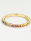 Fashion Rose Gold S925 Sterling Silver Gold-plated And Colorful Zircon Ring