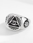 Fashion White Gold S925 Sterling Silver Triangle Eye Ring