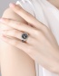 Fashion White Gold S925 Sterling Silver Triangle Eye Ring