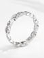 Fashion White Gold S925 Sterling Silver Hollow Ring