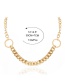 Fashion Gold Color Alloy Circle Chain Geometric Necklace