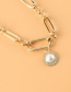 Fashion Gold Color Chain Pearl Necklace