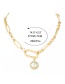 Fashion Gold Color Chain Pearl Necklace