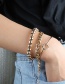 Fashion Gold Color Round Bead Knotted Chain Multilayer Bracelet Set
