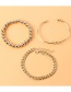Fashion Gold Color Round Bead Knotted Chain Multilayer Bracelet Set