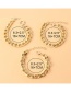Fashion Gold Color Geometric Hollow Thick Chain Tassel Bracelet Set