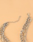 Fashion Silver Color Multi-layer Chain Smiley Geometric Necklace