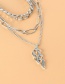 Fashion Silver Color Flame Chain Multilayer Necklace