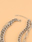 Fashion Silver Color Alloy Hot Wheel Chain Multilayer Necklace
