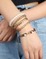 Fashion Gold Color Multilayer Pearl Chain Alloy Bracelet Set