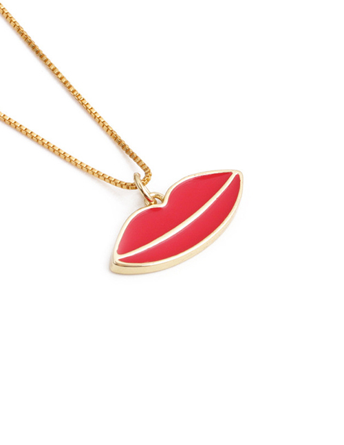 Fashion Love Oil Drop Zircon Heart Pendant Necklace