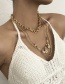 Fashion Golden Rice Bead Shell Multilayer Necklace