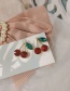 Fashion Cherry Crystal Cherry Fruit Earrings