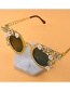 Fashion Golden Folding Flower Sunglasses