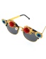 Fashion Black Flower Eye Sunglasses