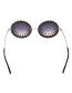 Fashion Black Studded Rhinestone Round Sunglasses