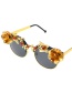 Fashion Black Flower Butterfly Sunglasses