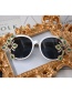 Fashion Black Diamond-encrusted Uv Protection Sunglasses