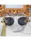Fashion Black Diamond-encrusted Uv Protection Sunglasses