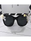 Fashion Without Chain Crystal Flower Sunglasses
