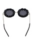 Fashion Black Peach Heart Color Diamond Sunglasses