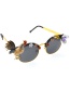 Fashion Black Metal Hollow Carved Rooster Sunglasses