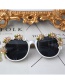 Fashion Black Carved Sunglasses