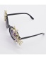 Fashion Black Large-frame Diamond-studded Pearl Starfish Sunglasses