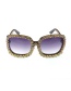 Fashion Champagne Cat-eye Diamond-studded Sunglasses