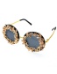 Fashion Golden Hollow Carved Fish Flower Butterfly Sunglasses