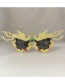 Fashion Style 2 Metal Carved Phoenix Broad-rim Sunglasses