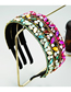 Fashion Color Irregular Color Rhinestone Thin Edge Headband