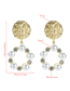 Fashion Golden Alloy Electroplating Geometric Pearl Rhinestone Earrings