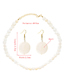 Fashion Suit Round Piece Imitation Shell Jade Beaded Necklace And Earrings Set