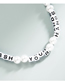 Fashion White Alphabet Pearl Beaded Ot Buckle Necklace