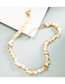 Fashion Off-white Irregular Shell Gravel Beaded Necklace