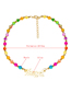 Fashion Colorful Colorful Glass Beaded Letter Necklace
