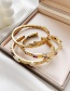 Fashion Golden Copper Inlaid Zircon Serpentine Bracelet