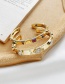 Fashion Golden Copper Inlaid Zircon Serpentine Bracelet