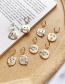 Fashion Golden Copper Inlaid Zircon Smiley Face Earrings